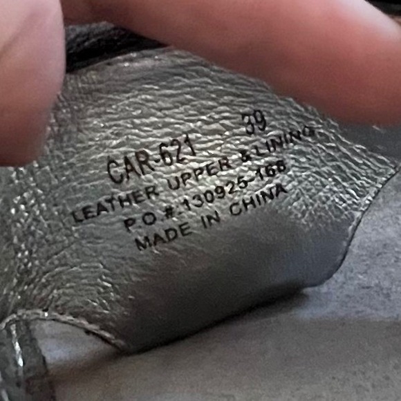 Alegria Carina Pewter Metallic Leather Thong Sandals CAR-621 Womens 39 US 9 - Picture 7 of 16